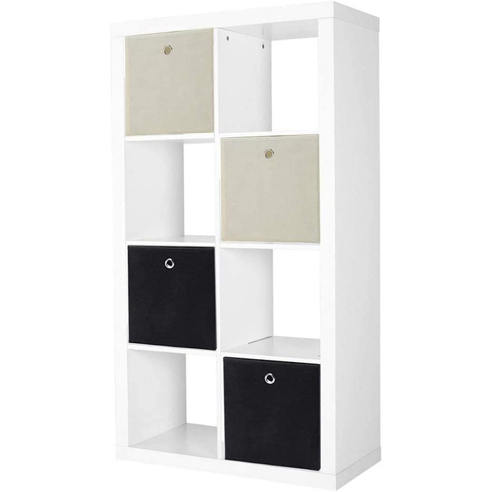 SONGMICS Storage Box, 6 Pack, Folding Box, Foldable Organizer, with Finger Hole, 30 x 30 x 30 cm, Black, RFB02H-3