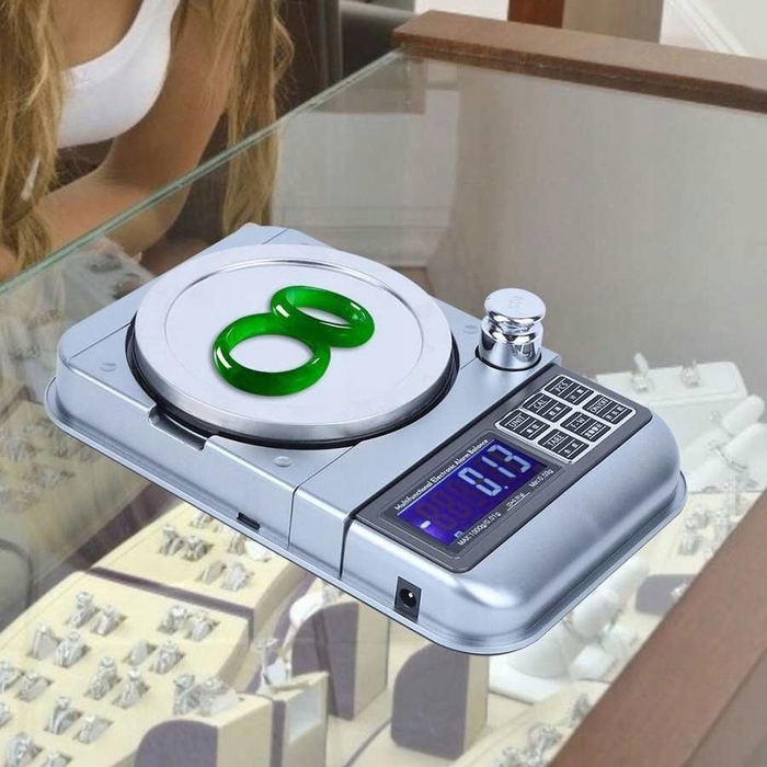 Лабораторні електронні ваги draVires 1000г (1кг), точність 0.01г + наклейка