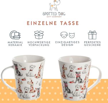 Coffee mug with dog motifs - ceramic coffee cup - gift for dog lovers and dog owners