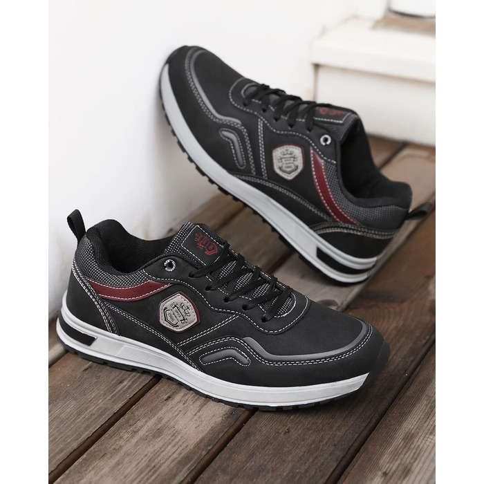 ARRIGO BELLO Кросівки чоловічі спортивні для ходьби та відпочинку, розмір 41-46, чорний