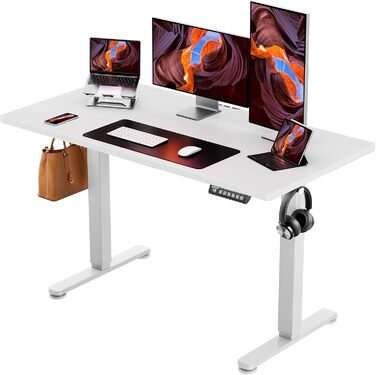 ErGear Electric Standing Desk - 100x60cm - Height Adjustable Desk with Memory Function for Home Office & Connection Plate