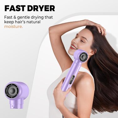 Фен-щітка Pro Airstyler 5 в 1: 1000W, іонізація, 30мм насадка для локонів, сушка, укладка, випрямлення. Violet