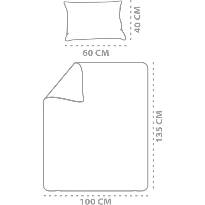 Ковдра постільна Amazinggirl 135x200 см – тепла, дихаюча, для алергіків, сертифікат Oeko-Tex, комплект (135x100 + 60x40 см)
