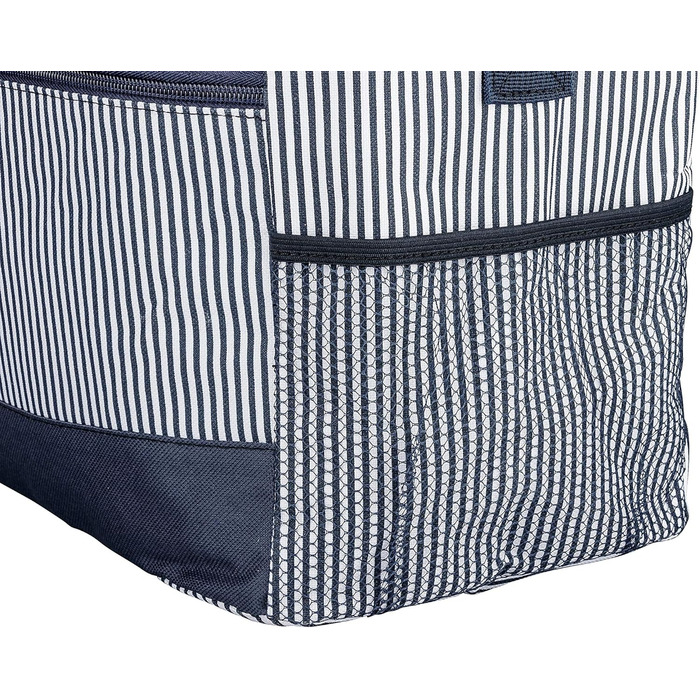 Термосумка B.PRIME 20L Classic Navy-Blue Striped - Ідеальна для пікніка, подорожей та відпочинку на природі