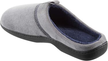 Тапочки чоловічі Isotoner з піною Memory Foam та підошвою для дому та вулиці (Large, Microterry Ash)