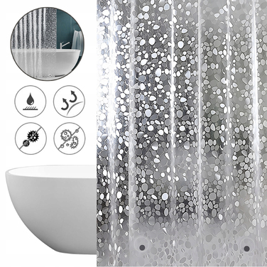 Водонепроникна та протигрибкова штора для душу, 180x200 см