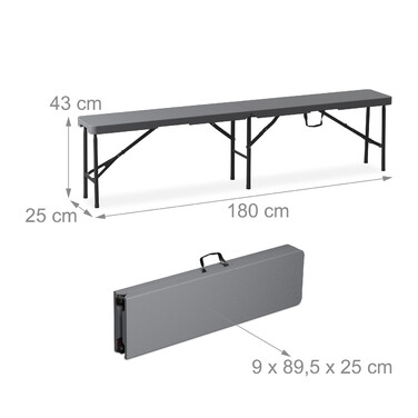 Relaxdays 3-piece folding beer garden set