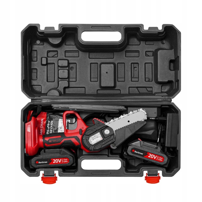 Акумуляторна ланцюгова пила Bartimex 20V 800W, 2 акумулятори по 2,0 Аг