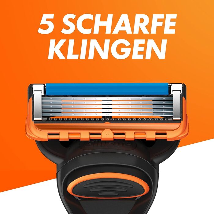 Смінні леза для чоловічої бритви Gillette Fusion 5 Power, 8 шт, помаранчеві