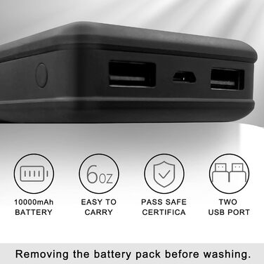 Loowoko Обогреваемая жилетка для женщин с Powerbank 10000mAh, Легкая термо-жилетка, 3 температурні режими + 4 зони обігріву, Працює від акумулятора, Можна прати, Для роботи на вулиці, Мотоцикл, Прогулянки та вигул собак