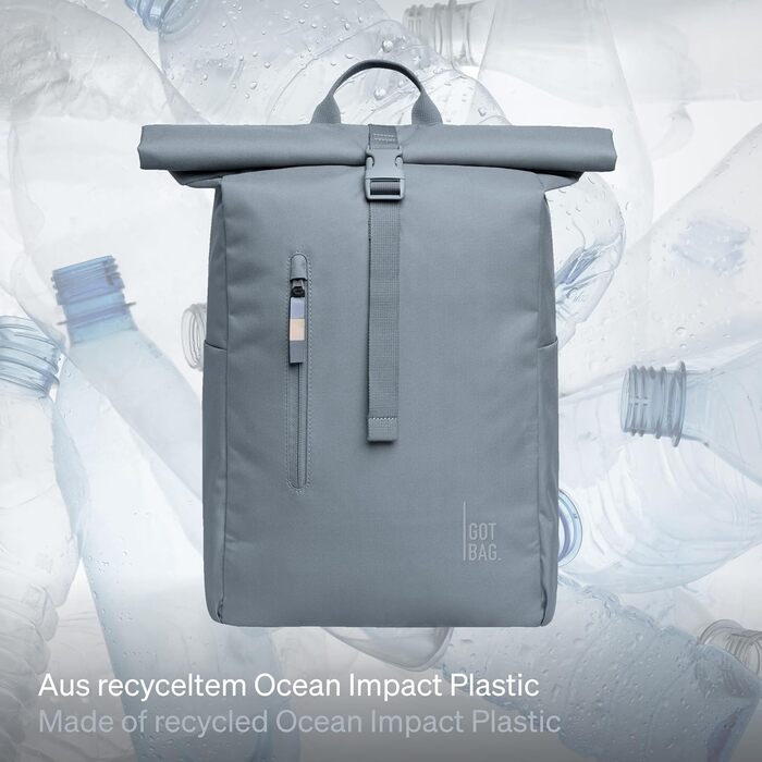 Рюкзак GOT BAG Rolltop Easy з океанічного пластику, водовідштовхувальний, для ноутбука 16'', 31 л
