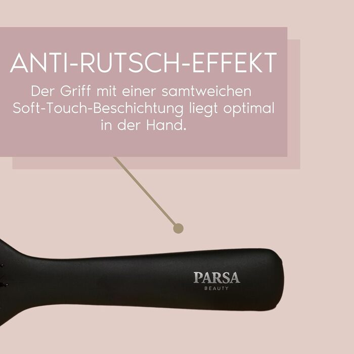 Щітка для волосся PARSA Beauty Professional з кератином та біотином - для гладкого та доглянутого волосся. Підходить для кучерявого та довгого волосся.