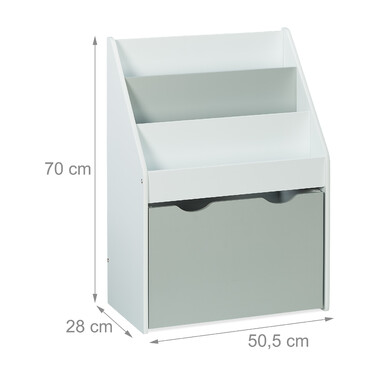 Relaxdays Kids' Bookshelf with Toy Box