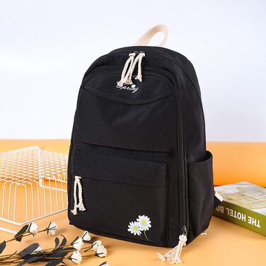 Чорний рюкзак FANDARE для школи, подорожей, універу та повсякденного використання (для хлопців та дівчат, підлітки)