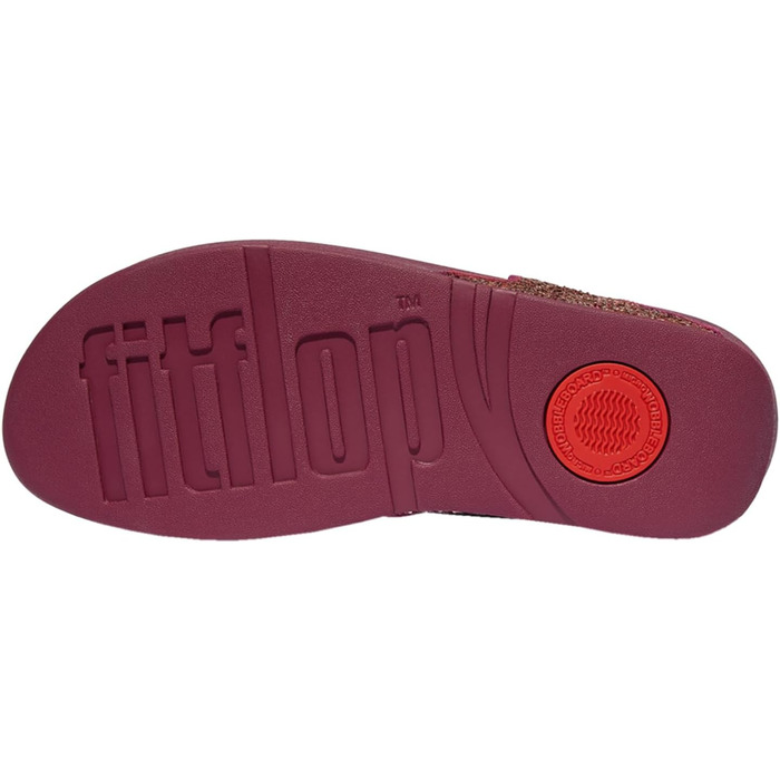 Шльопанці жіночі FitFlop Lulu Glitter, з підтримкою стопи, 42 EU, Рубіновий мікс
