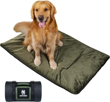 OneTigris Dog Blanket 110cm*68cm, Thickened Velvet Dog Mat Warmer Velvet Dog Bed Cat Bed for Large & Medium-Sized Dogs Travel Camping Outdoor, Reversible and Portable, Hand Washable