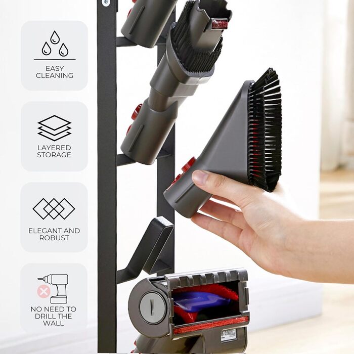 Підставка для пилососів Dyson: V15, V12, V11, V10, V8, V7, V6, DC58, DC59, DC62, DC74 - Organizer, Standfuß, Halterung (S1919)