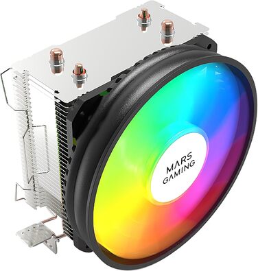 Mars Gaming MCPUARGB: RGB-охолоджувач для CPU з 2 тепловими трубками, 130W, PWM, тихий