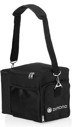 Сумка-холодильник Dimono® 15L з 3 контейнерами для їжі; пікнікова сумка з 3 ланчбоксами + кришка; сумка для обіду Isotasche з 3 боксами та охолоджувальним акумулятором (чорна)