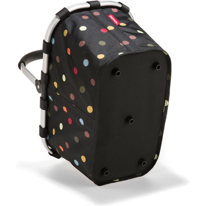 Сумка-шопер Reisenthel Carrybag Dots – Чорна, водонепроникна, з великим об'ємом та внутрішньою кишенею