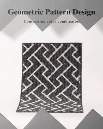 Килимок для дому Black 50 x 80 см, вологостійкий, антиковзаючий. Підходить для входу, коридору, саду, дому та тварин. Прямокутна форма, чорний колір