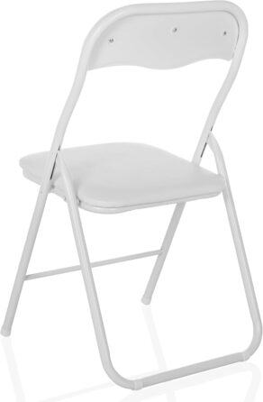 Складний офісний стілець hjh OFFICE 803002 TUDELA, білий, м'який, PVC, до 130 кг