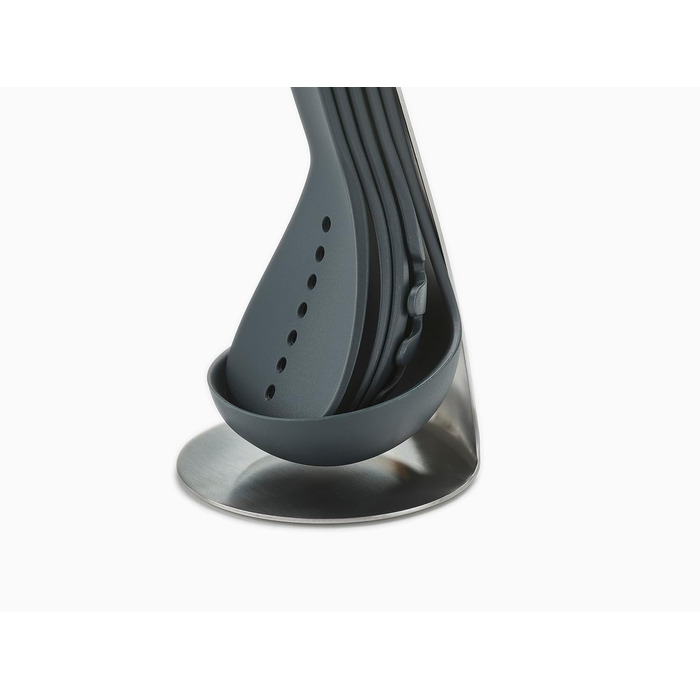 Набір кухонних аксесуарів Joseph Joseph Nest 5 шт. з магнітною підставкою, чорний/нержавіюча сталь, для компактної організації кухні, стійкий до миття в посудомийній машині