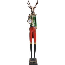 Kare Design Table Clock, Multicolor, Table Clock, Clock, Dog, 65x13x11 cm (H/W/D) (Gentleman Deer)