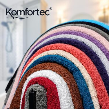 Набір махрових рушників Komfortec (8 шт.): 4 банні рушники 70x140 см та 4 рушники для рук 50x100 см, 100% бавовна, м'які та гігроскопічні