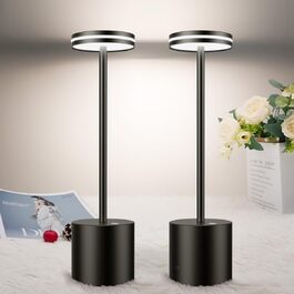 LED настільна лампа Bravzurg бездротова, акумуляторна, 5000mAh, диммування, 3 колірні температури, USB, сенсорне керування, для дому та вулиці