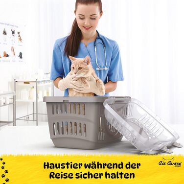 Транспортний бокс для котів Open Top, блакитний, 49 x 34 x 32 см