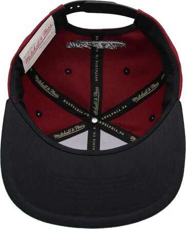 Кепка Mitchell & Ness 2 Tone Box Logo Burgundy-Black, бейсболка кепка snapback