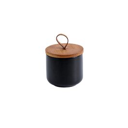 Контейнер для кави, цукру, чаю та спецій з керамічного скла з кришкою (260 мл, чорний)