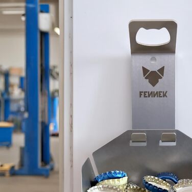 FENNEK Captain Cork | Bottle Opener with Basket | perfect for every outdoor kitchen, bar, workshop, and party cellar | made of stainless steel | Made in Germany