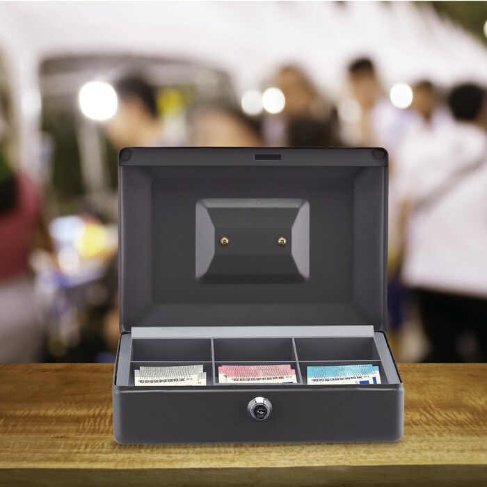 Relaxdays Cash Box with 2 Keys