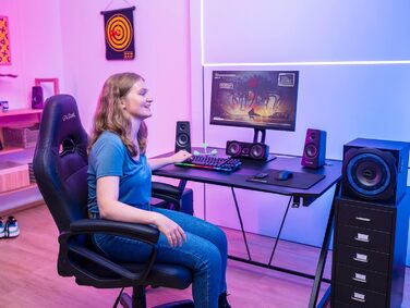 Акустична система Trust Gaming GXT 658 Tytan 5.1 Surround з сабвуфером, LED-підсвічуванням, 180 Вт, для ПК, ноутбука, консолі, TV, чорна