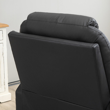 HOMCOM Electric Recliner Chair, Massage Chair with Lift Assist, Reclining Chair with Lie-Flat Function, TV Chair with Remote Control, PU | Aosom