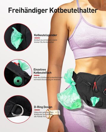 Сумка для ласощів та корму для собак AGPTEK, поясна сумка для прогулянок, подорожей та активного відпочинку