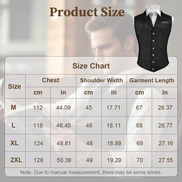 Жаккардова жилетка для костюма в стилі вікторіанської епохи: елегантний вибір для весілля, ділових зустрічей та святкування, розмір XXL