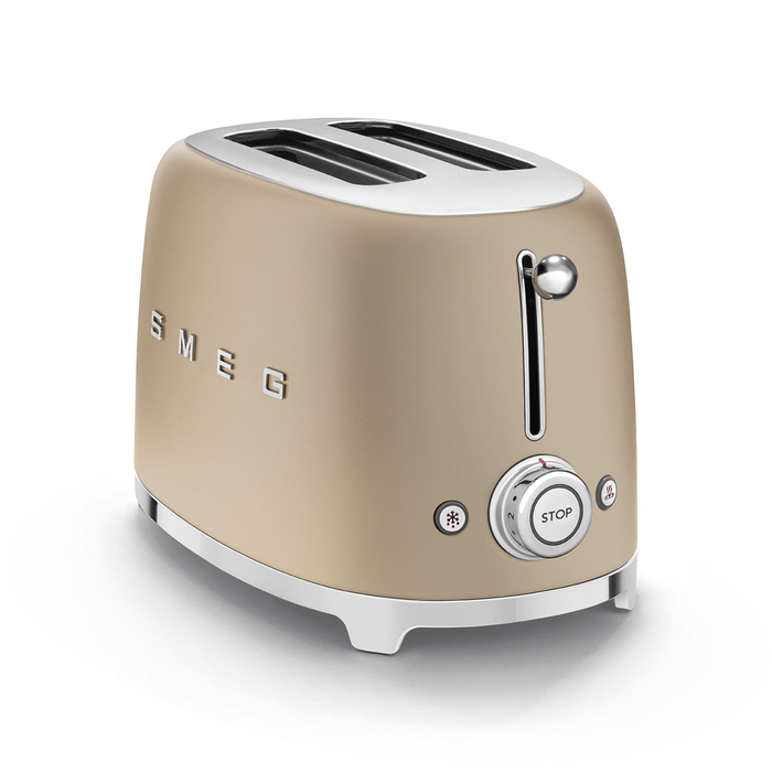 Тостер Smeg TSF01CHMEU, жовтий/золотистий, 950 Вт