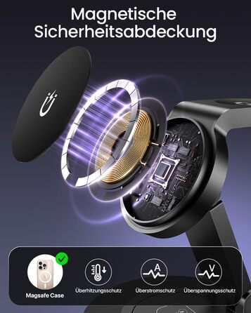 3-в-1 Станція зарядки MagSafe для Apple Watch, iPhone та AirPods (білий/чорний)