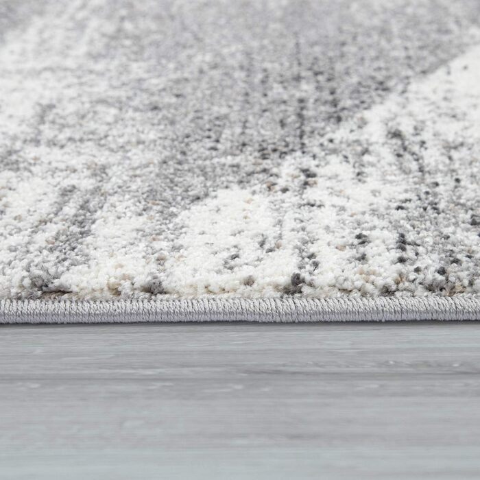 Килим Paco Home для вітальні та спальні: короткий ворс, вінтажний стиль, пастельний колір, абстрактний дизайн, 120x170 см, сірий