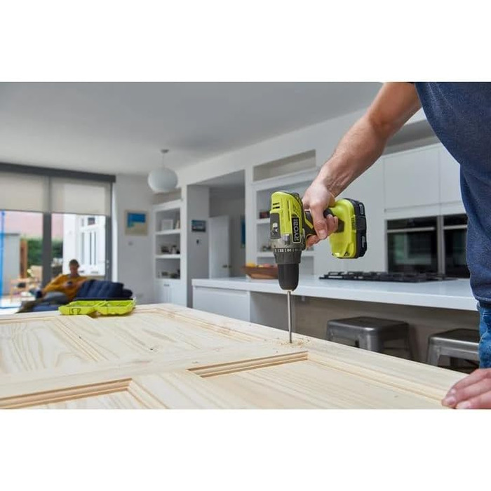 RYOBI 18V ONE+ акумуляторний дриль-шуруповерт R18DD3-0 (50Nm крутний момент, 2 швидкості, патрон 13 мм, LED-підсвічування, без акумулятора та зарядного пристрою)