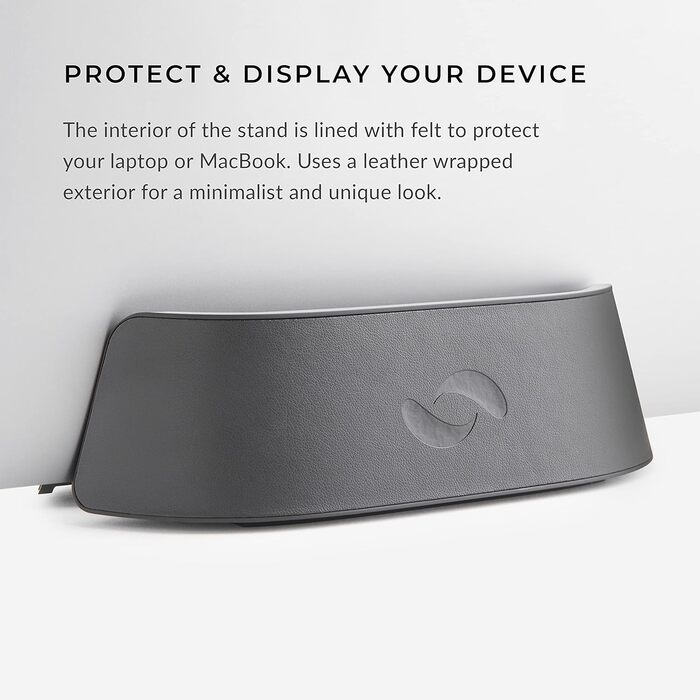 HumanCentric Adjustable Laptop Stand & Dock - Leather - for MacBook Pro & Laptops (0.5-1.5