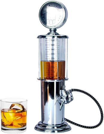Retro Drink Dispenser in Chrome, Nostalgic Design | Bar Butler Tap Column with Tap Hose for Party Drinks Dispenser Beer Tower, Beer Dispenser, Draft System, Beer Column, Bar Column | Party Gadgets