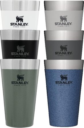 Термокружка Stanley Adventure Stacking Bierkrug 473 мл, нержавіюча сталь, з подвійними стінками, ізольована, без BPA, для зберігання напоїв холодними, 4 години, можна мити в посудомийній машині, колір Charcoal