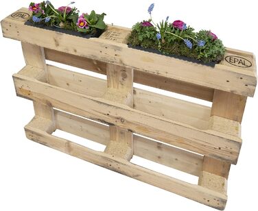 Набір 12 пластикових квіткових ящиків CB Home & Style для європіддонів і балконів