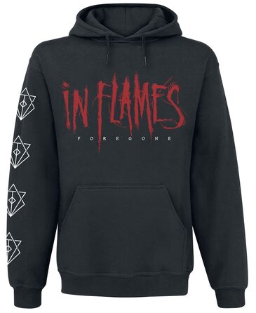 Чоловіча чорна толстовка-худі In Flames з принтом альбому Foregone, офіційний мерч гурту, розмір S