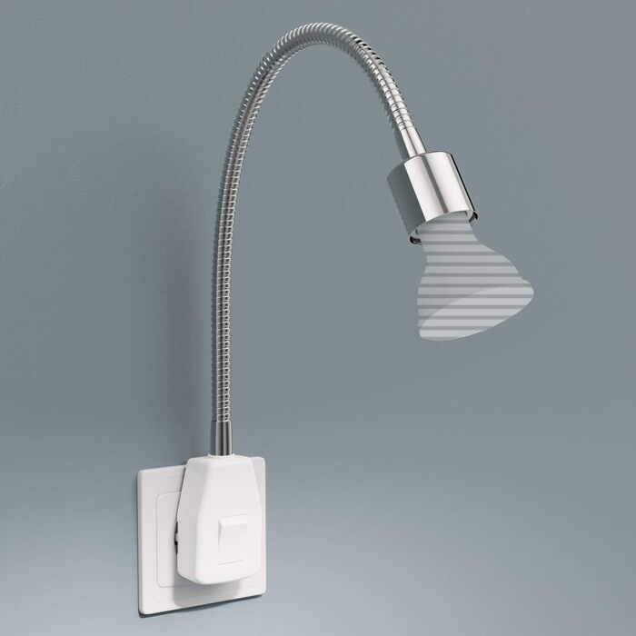 Настільна лампа LESCH з гнучким кронштейном (Швангенгальс), хром/білий, GU10, 10W - без лампочки