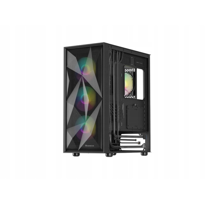 Корпус для комп'ютера Genesis Diaxid 605 ARGB Midi Tower ATX, вікно, чорний